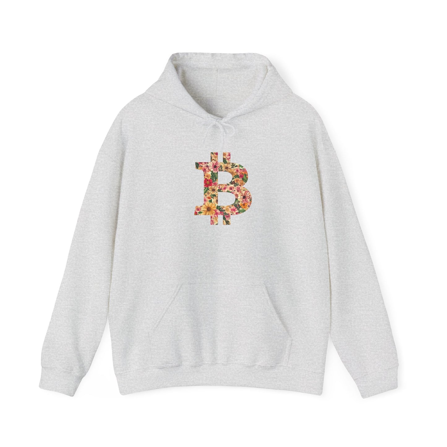 Bitcoin Floral Unisex Heavy Blend™ Hooded Sweatshirt