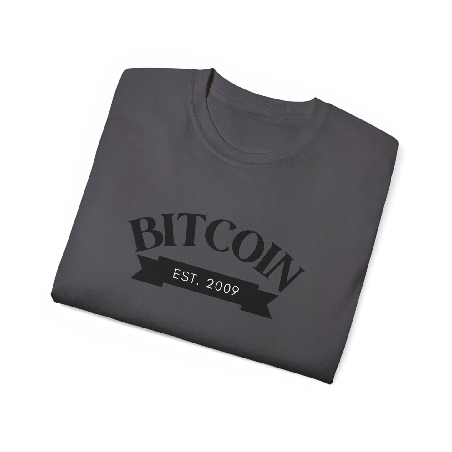Bitcoin Established 2009 Unisex Ultra Cotton Tee