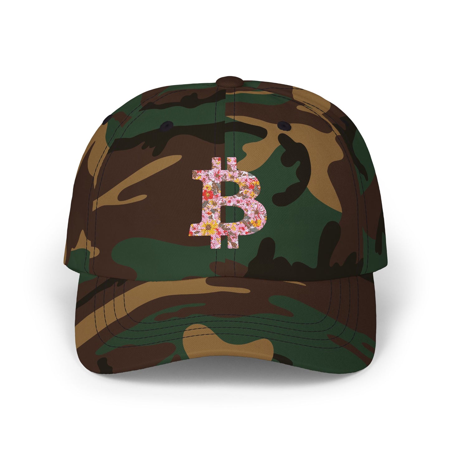 Bitcoin Floral Classic Dad Cap