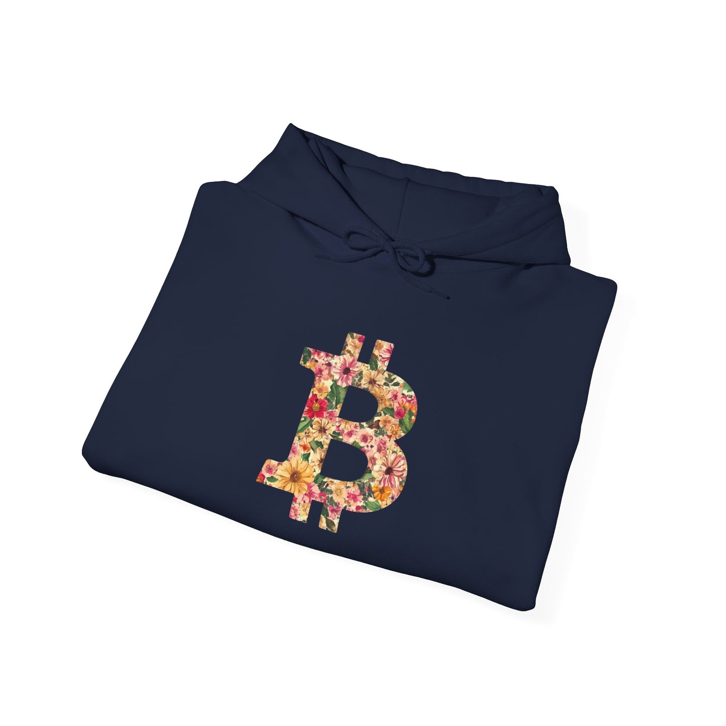 Bitcoin Floral Unisex Heavy Blend™ Hooded Sweatshirt