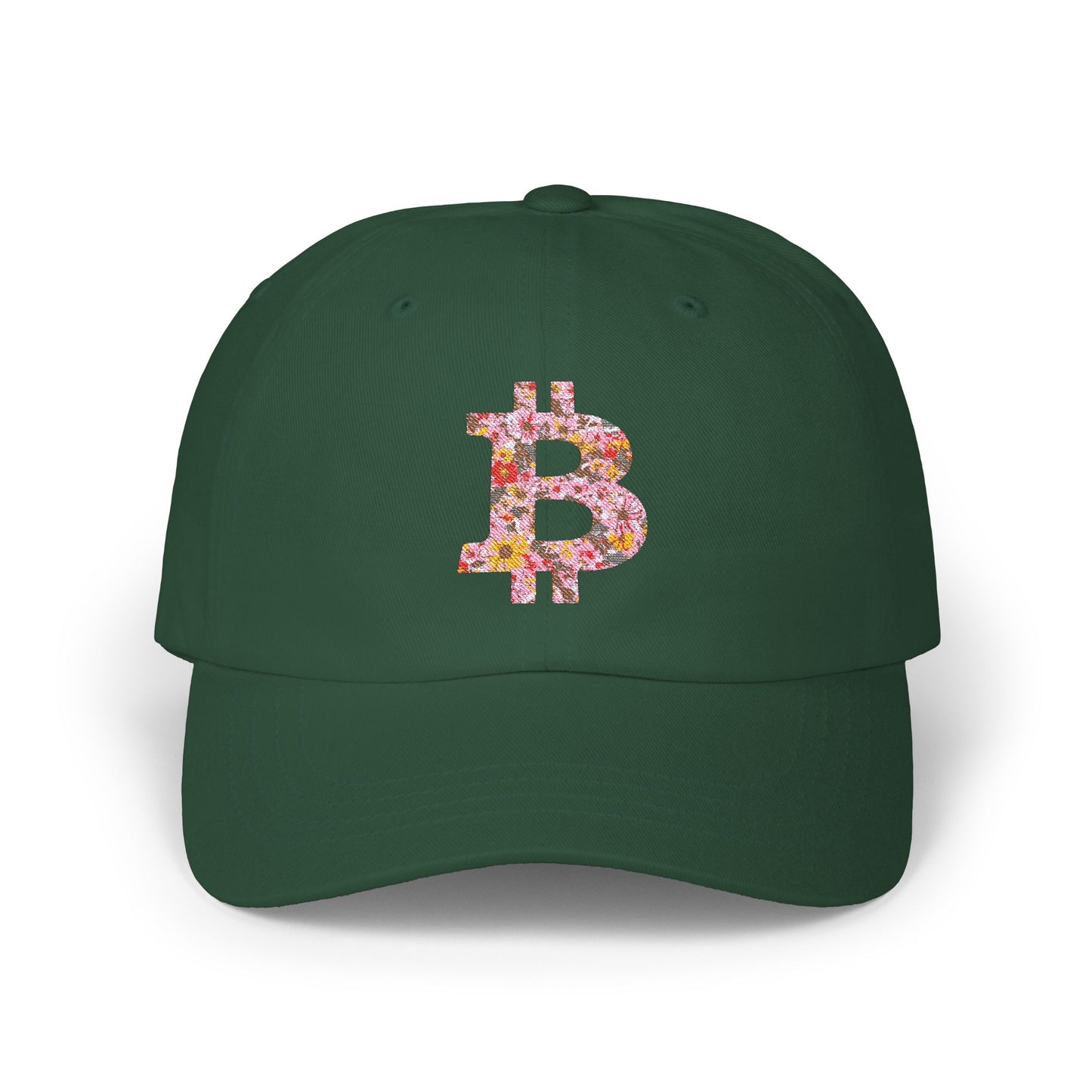 Bitcoin Floral Classic Dad Cap