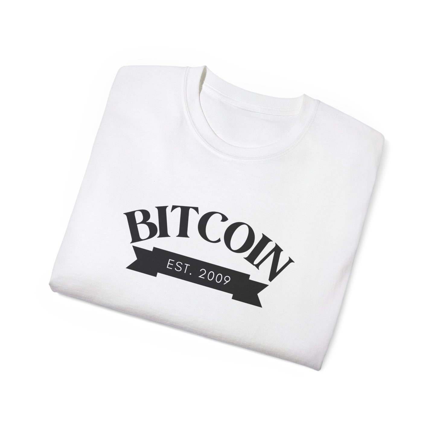 Bitcoin Established 2009 Unisex Ultra Cotton Tee