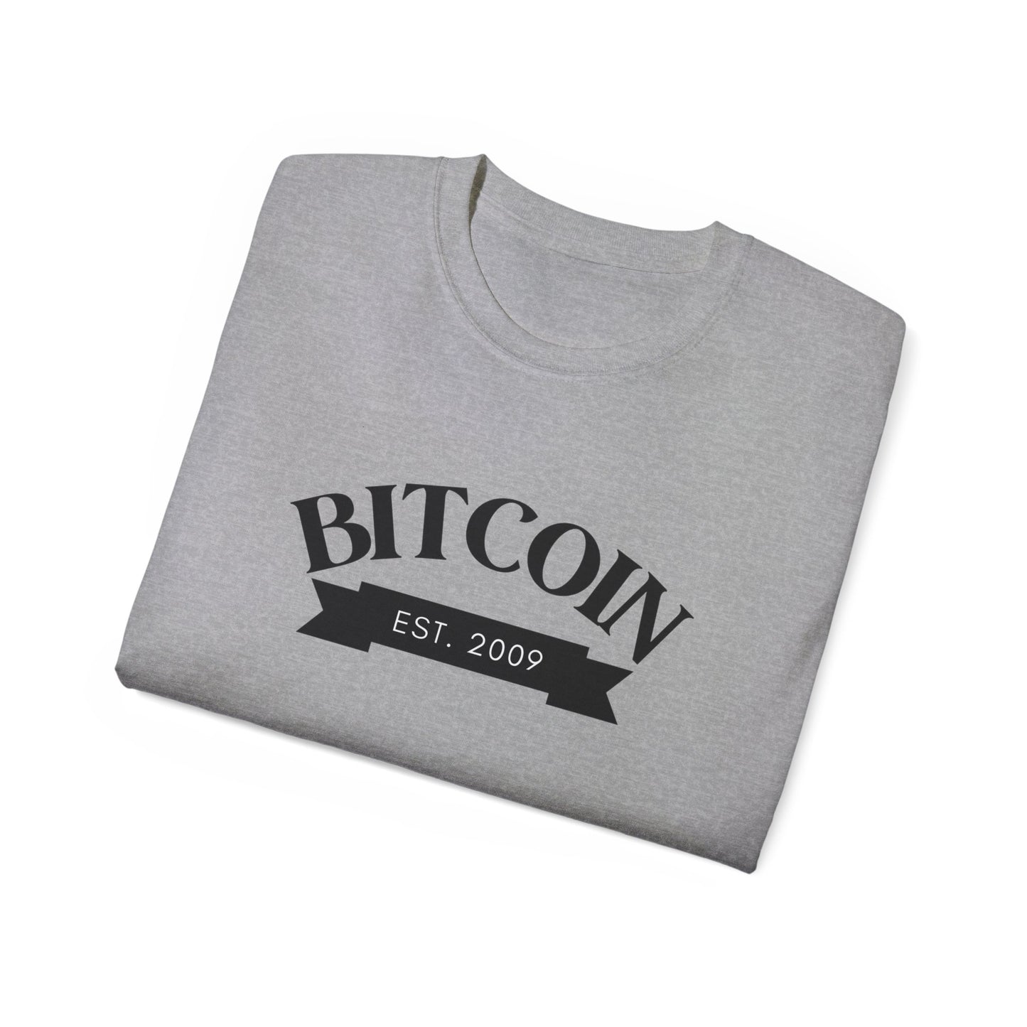 Bitcoin Established 2009 Unisex Ultra Cotton Tee