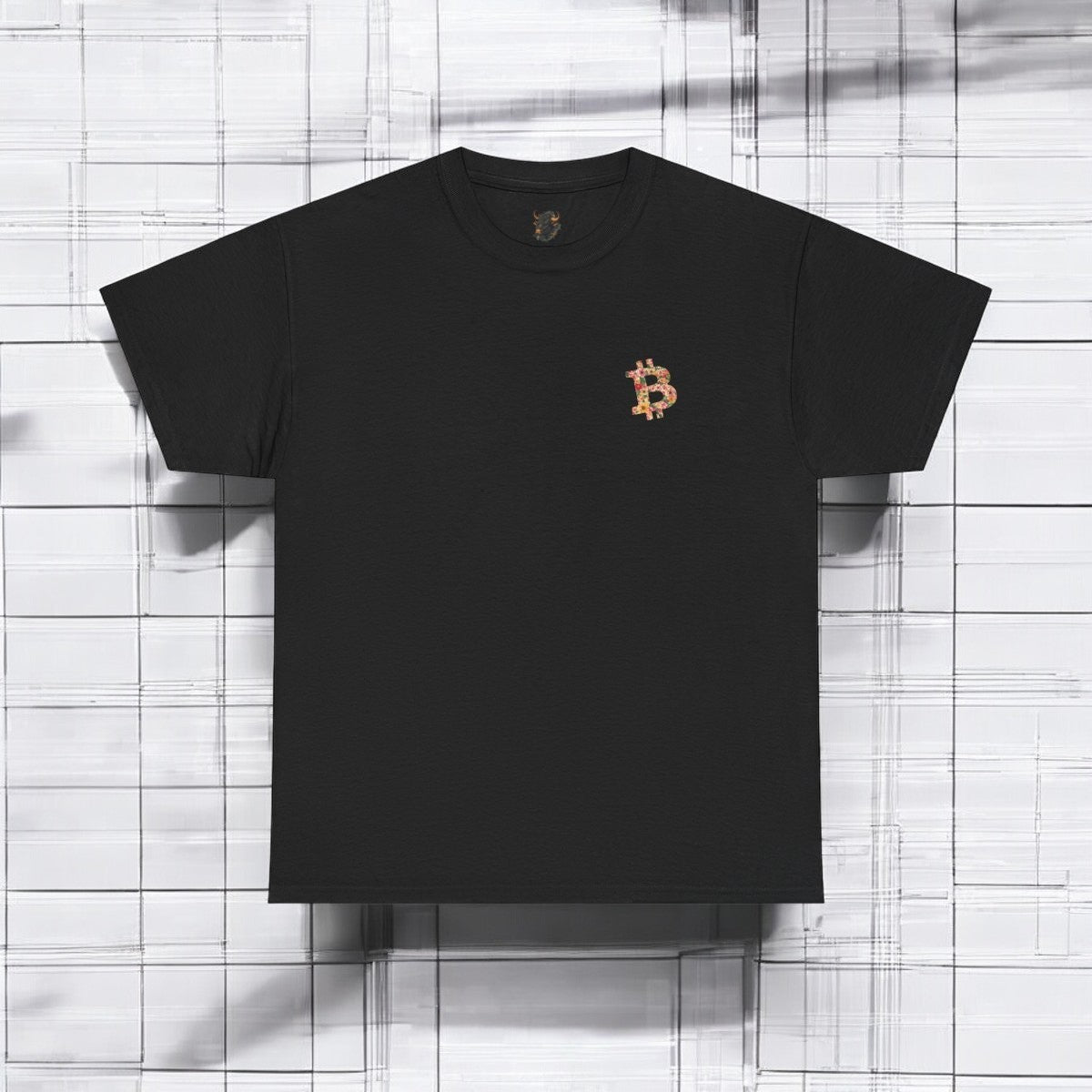Bitcoin Floral Heavy Cotton Tee