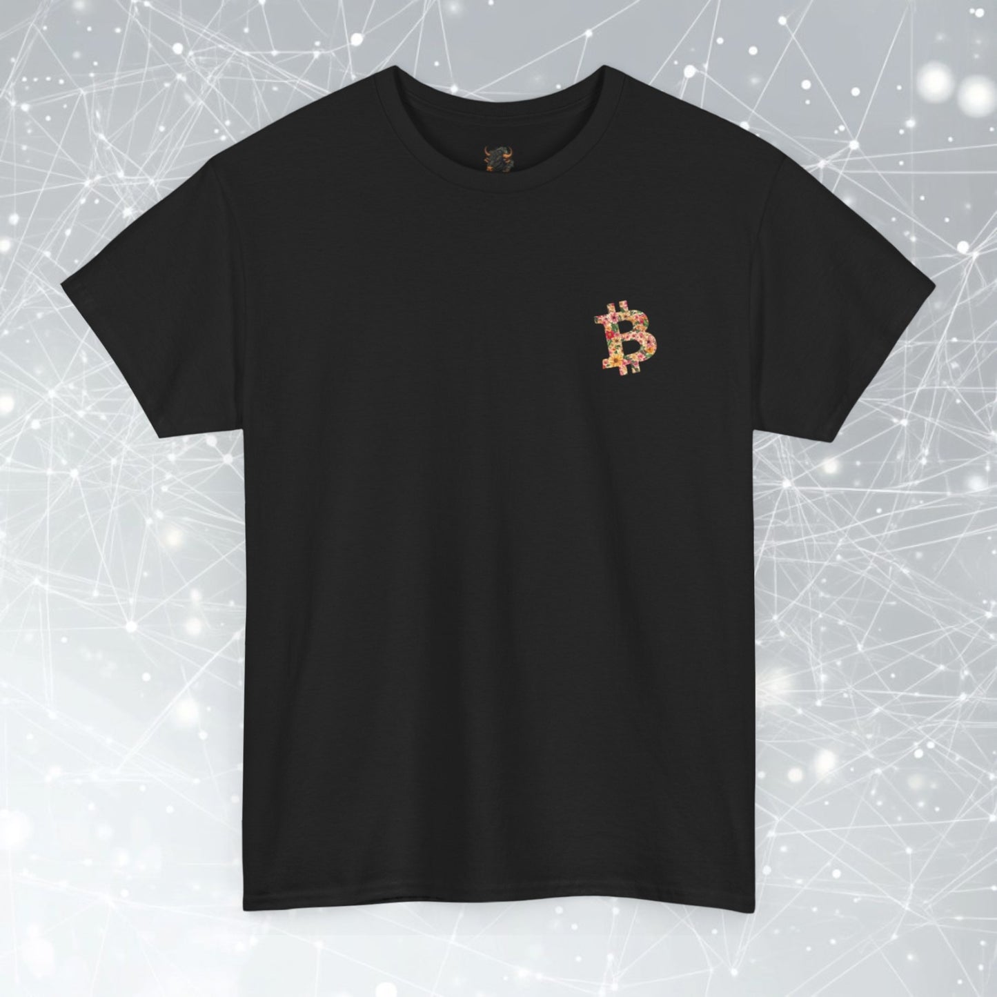 Bitcoin Floral Heavy Cotton Tee