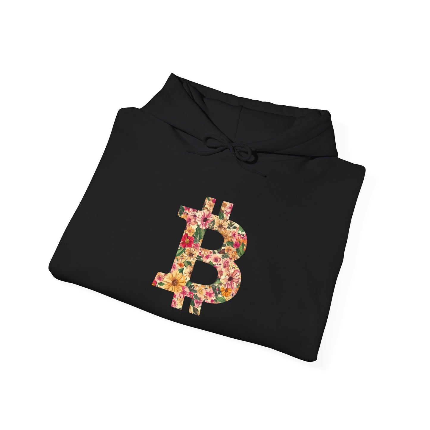 Bitcoin Floral Unisex Heavy Blend™ Hooded Sweatshirt