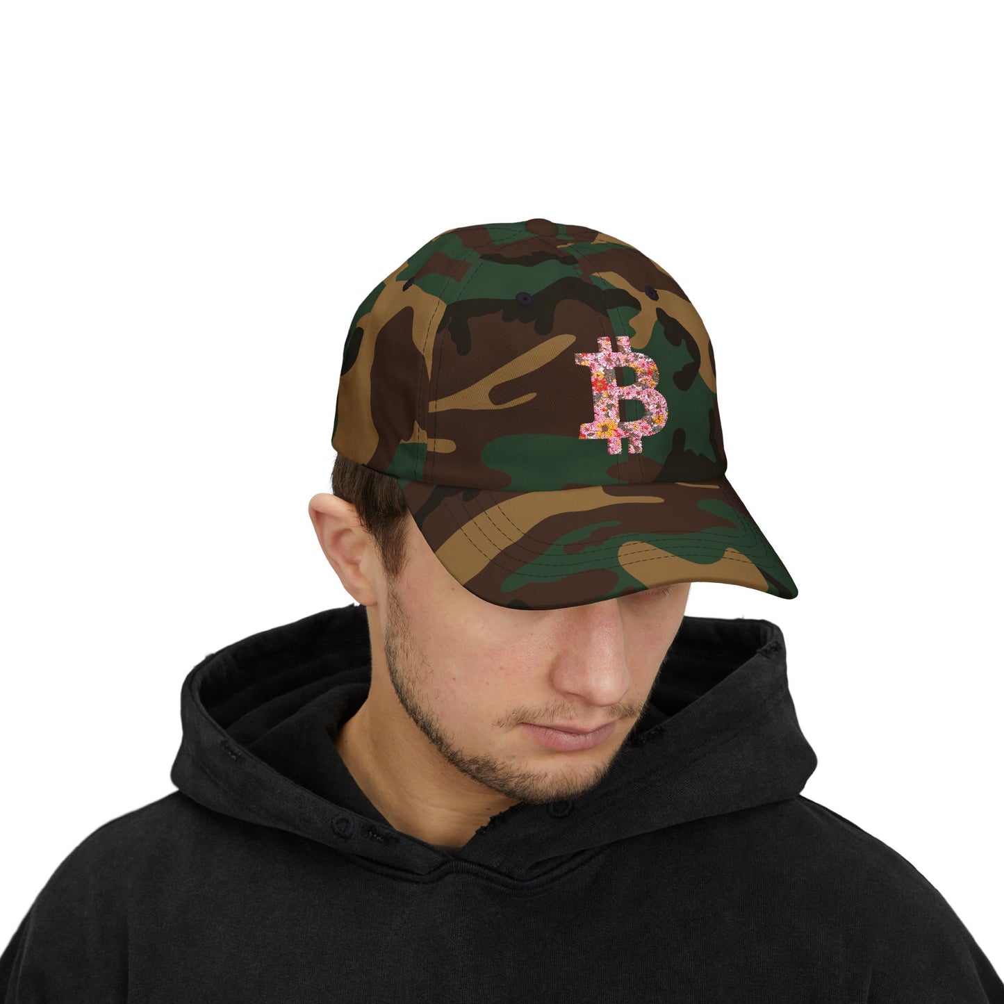 Bitcoin Floral Classic Dad Cap