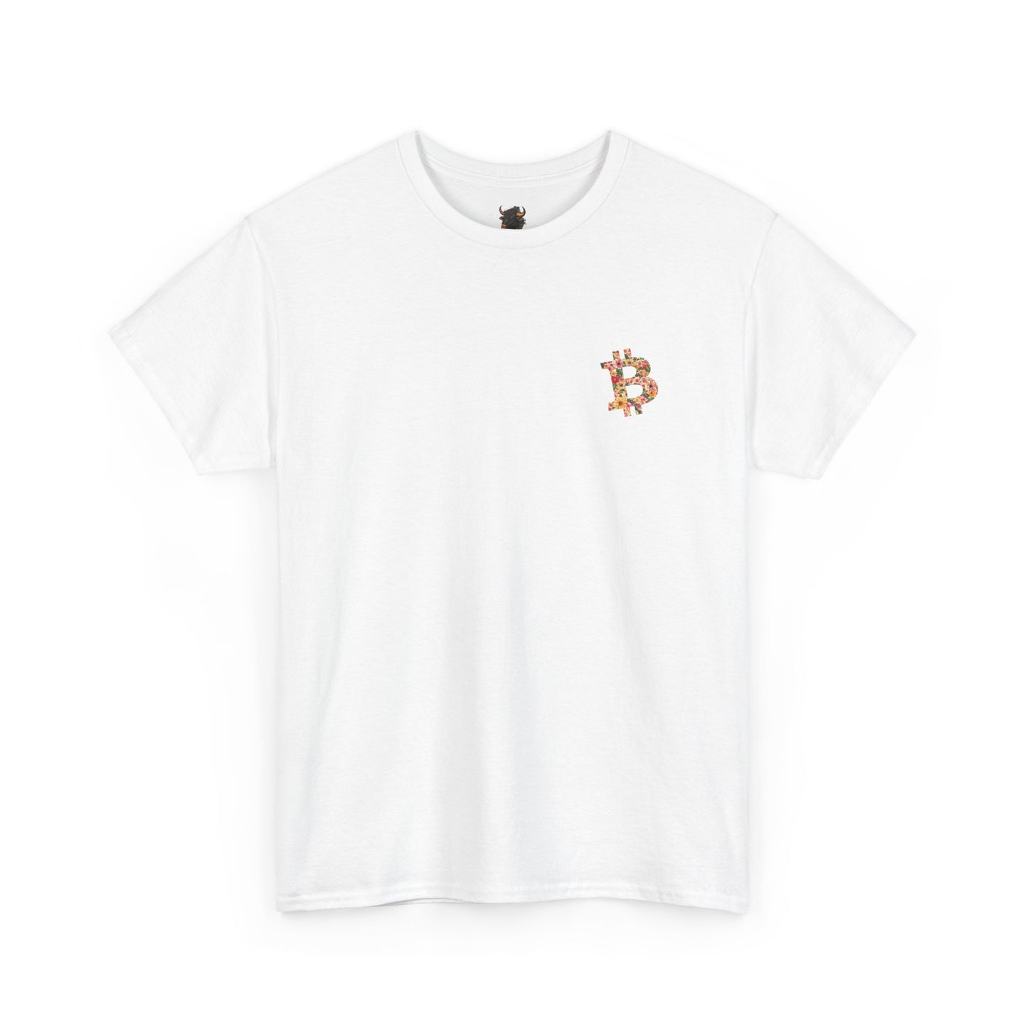 Bitcoin Floral Heavy Cotton Tee