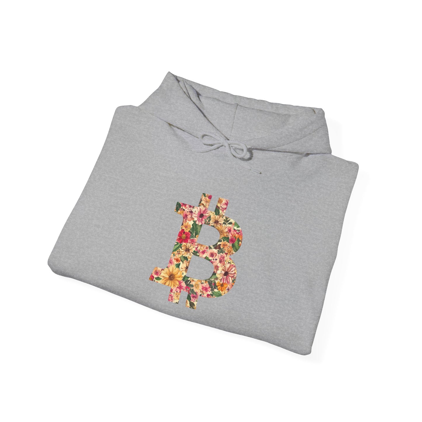 Bitcoin Floral Unisex Heavy Blend™ Hooded Sweatshirt