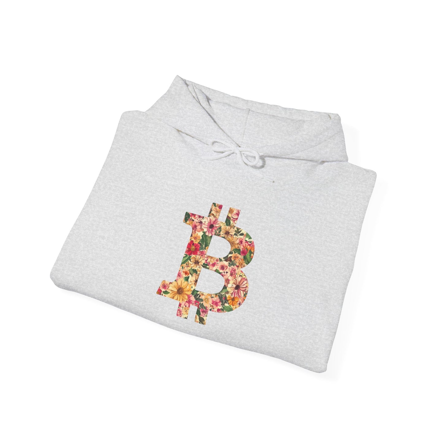 Bitcoin Floral Unisex Heavy Blend™ Hooded Sweatshirt